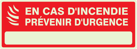 EN CAS D'INCENDIE PREVENIR D'URGENCE LUMINES. 330x120mm TALIAPLAST - 636122