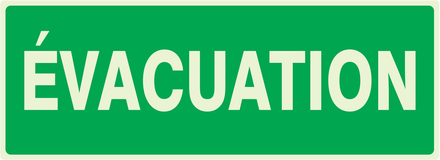 PANNEAU EVACUATION LUMINESCENT 330X120MM TALIAPLAST - 636405