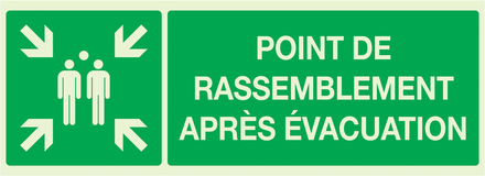 POINT DE RASSEMBLEMENT APRES EVACUATION LUMIN.330x120mm TALIAPLAST - 636408