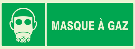 PANNEAU MASQUE A GAZ LUMINESCENT 330X120MM TALIAPLAST - 636411