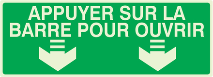 APPUYER SUR LA BARRE POUR OUVRIR LUMINESCENT 330x120mm TALIAPLAST - 636421