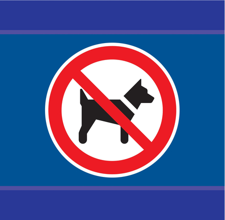 Interdit aux chiens d-sign 100x100mm TALIAPLAST - 637205