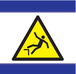 PANNEAU DANGER RISQUE DE CHUTE D-SIGN 100X100MM TALIAPLAST - 637304