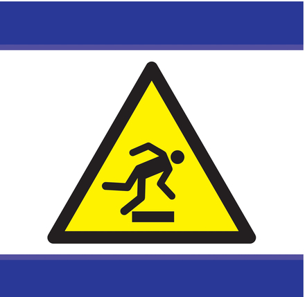PANNEAU DANGER RISQUE DE TREBUCHEMENT D-SIGN 100X100MM TALIAPLAST - 637307