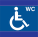 PANNEAU TOILETTES HANDICAPES D-SIGN 100X100MM TALIAPLAST - 637634