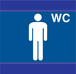 PANNEAU TOILETTES HOMMES D-SIGN 100X100MM TALIAPLAST - 637635