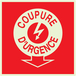 PANNEAU COUPURE ELECTRICITE D'URGENCE LUMINESCENT 200X200MM TALIAPLAST - 638110