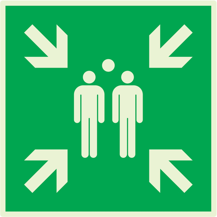 POINT DE RASSEMBLEMENT APRES EVACUATION LUMIN.200X200mm TALIAPLAST - 638403
