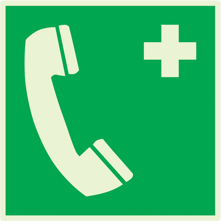 PANNEAU TELEPHONE D'URGENCE LUMINESCENT 200X200MM TALIAPLAST - 638404
