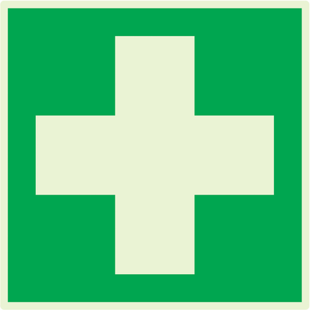 PANNEAU PREMIER SECOURS LUMINESCENT 200X200MM TALIAPLAST - 638405