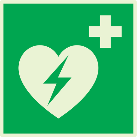 DEFIBRILLATEUR AUTOMATIQUE EXTERNE LUMINESC. 200x200mm TALIAPLAST - 638421