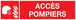 PANNEAU ACCES POMPIERS 200X52MM TALIAPLAST - 720105