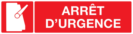 PANNEAU ARRET D'URGENCE 200X52MM TALIAPLAST - 720110