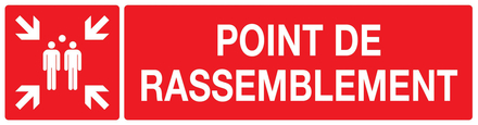 PANNEAU POINT DE RASSEMBLEMENT (INCENDIE) 200X52MM TALIAPLAST - 720111