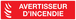 PANNEAU AVERTISSEUR D' INCENDIE 200X52MM TALIAPLAST - 720115