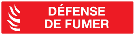 PANNEAU DEFENSE DE FUMER (INCENDIE) 200X52MM TALIAPLAST - 720118