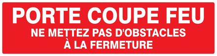 PANNEAU PORTE COUPE-FEU (+ TEXTE) 200X52MM TALIAPLAST - 720121