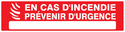 PANNEAU EN CAS D'INCENDIE PREVENIR D'URGENCE 200X52MM TALIAPLAST - 720122