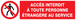 Panneau adhésif ACCES INTERDIT TTE PERS. ETRANGERE AU SERVICE 200x52mm TALIAPLAST - 720204