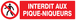 Panneau adhésif INTERDIT AUX PIQUE-NIQUEURS 200X52MM TALIAPLAST - 720207