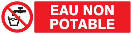 PANNEAU EAU NON POTABLE 200X52MM TALIAPLAST - 720214