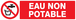 PANNEAU EAU NON POTABLE 200X52MM TALIAPLAST - 720214