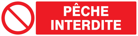 Panneau adhésif PECHE INTERDITE 200X52MM TALIAPLAST - 720215