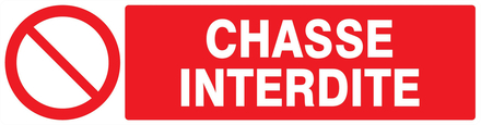 Panneau adhésif CHASSE INTERDITE 200X52MM TALIAPLAST - 720219