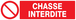 Panneau adhésif CHASSE INTERDITE 200X52MM TALIAPLAST - 720219