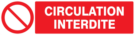 PANNEAU CIRCULATION INTERDITE 200X52MM TALIAPLAST - 720220