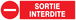 Adhesif Sortie interdite 200x52mm TALIAPLAST - 720224