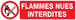 PANNEAU FLAMMES NUES INTERDITES 200X52MM TALIAPLAST - 720226