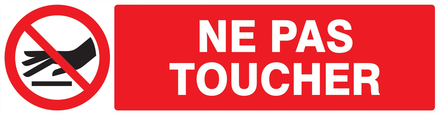 Panneau adhésif INTERDICTION DE TOUCHER 200X52MM TALIAPLAST - 720234