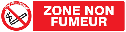 PANNEAU ZONE NON FUMEUR 200X52MM TALIAPLAST - 720235