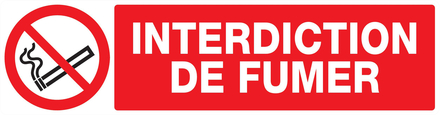 PANNEAU INTERDICTION DE FUMER 200X52MM TALIAPLAST - 720236