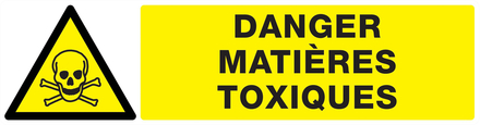 PANNEAU DANGER, MATIERES TOXIQUES 200X52MM TALIAPLAST - 720301