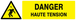 Panneau adhésif DANGER HAUTE TENSION 200X52MM TALIAPLAST - 720302