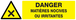 Panneau adhésif DANGER MATIERES NOCIVES OU IRRITANTES 200X52MM TALIAPLAST - 720306