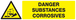 PANNEAU DANGER, SUBSTANCES CORROSIVES 200X52MM TALIAPLAST - 720309