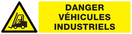PANNEAU DANGER VEHICULES INDUSTRIELS 200X52MM TALIAPLAST - 720310