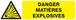 PANNEAU DANGER, MATIERES EXPLOSIVES 200X52MM TALIAPLAST - 720312