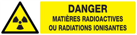 DANGER MATIERES RADIOACTIVES//RAD° IONISANTES 200x52mm TALIAPLAST - 720314
