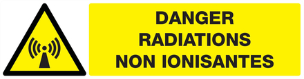 PANNEAU DANGER, RADIATION NON IONISANTES 200X52MM TALIAPLAST - 720315