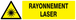 PANNEAU DANGER, RAYONNEMENT LASER 200X52MM TALIAPLAST - 720316