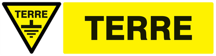 PANNEAU DANGER TERRE 200X52MM TALIAPLAST - 720318