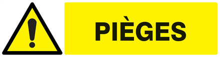 Panneau adhésif DANGER PIEGES 200X52MM TALIAPLAST - 720321