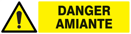 PANNEAU DANGER AMIANTE 200X52MM TALIAPLAST - 720323