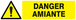 PANNEAU DANGER AMIANTE 200X52MM TALIAPLAST - 720323