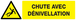 Panneau adhésif DANGER, CHUTE AVEC DENIVELLATION 200X52MM TALIAPLAST - 720327