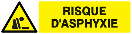 PANNEAU DANGER RISQUE D'ASPHYXIE 200X52MM TALIAPLAST - 720329